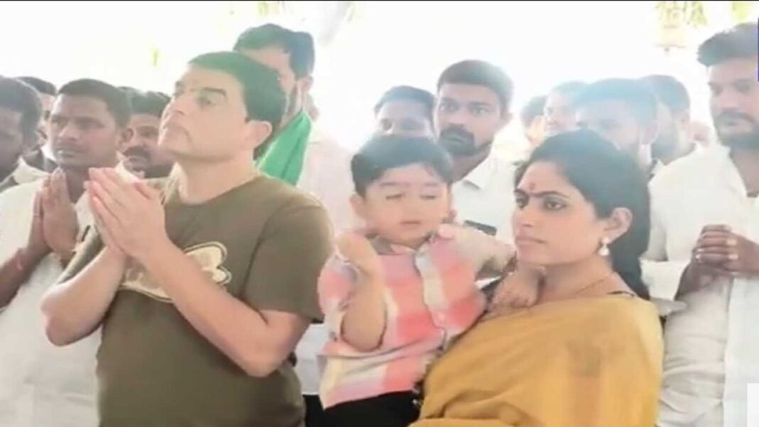 Dil-Raju Limbadri Gutta | లింబాద్రి లక్ష్మీనృసింహుడిని దర్శించుకున్న దిల్రాజు దంపతులు