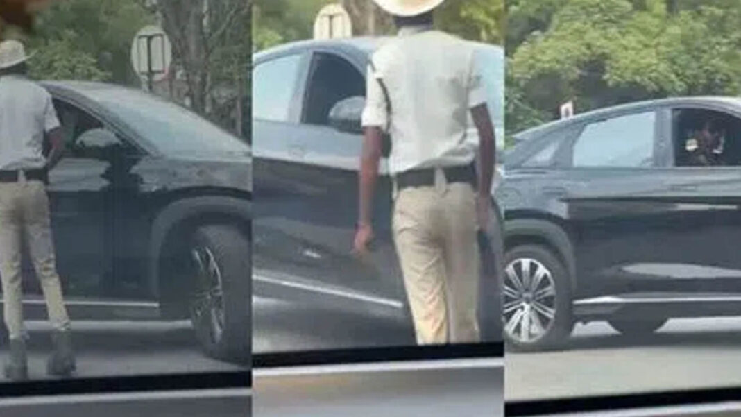 bellamkonda srinivas | కారుతో కానిస్టేబుల్ పైకి దూసుకెళ్లిన టాలీవుడ్ హీరో.. ఎందుకంత ఓవ‌రాక్ష‌న్ అంటున్న నెటిజ‌న్స్