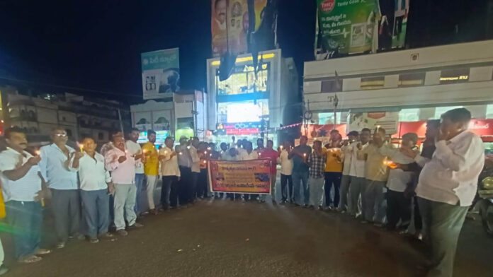 Candlelight rally | విశ్వకర్మ కార్పెంటర్స్ ఆధ్వర్యంలో కొవ్వొత్తుల ర్యాలీ