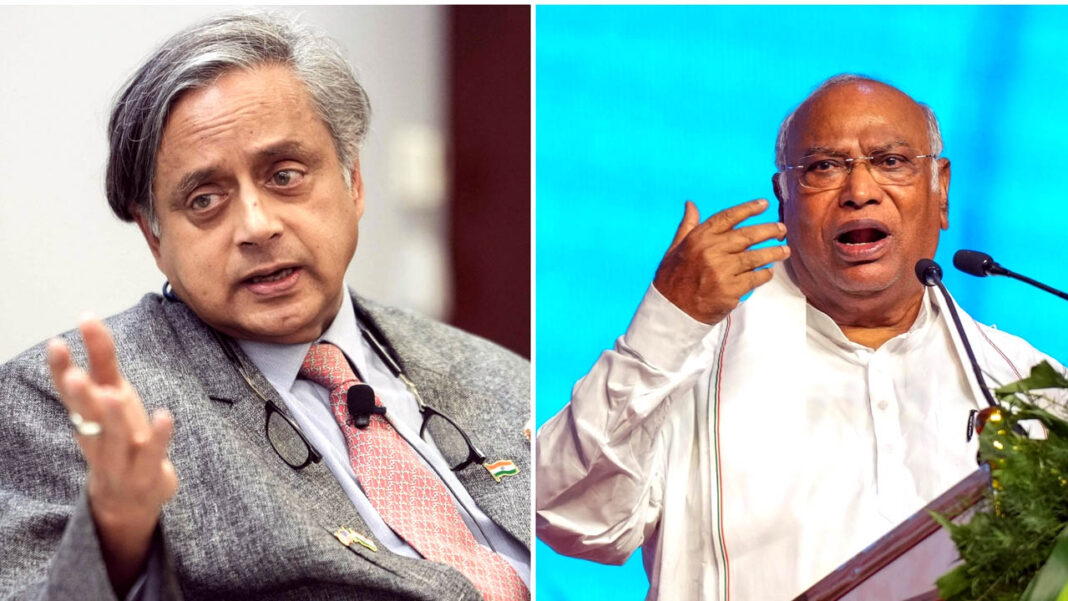 Kharge vs Tharoor