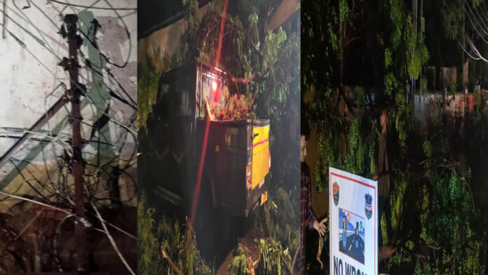 heavy rain | గాలీవాన బీభత్సం.. విరిగిన చెట్టు కొమ్మలు.. నేలకొరిగిన స్తంభాలు..