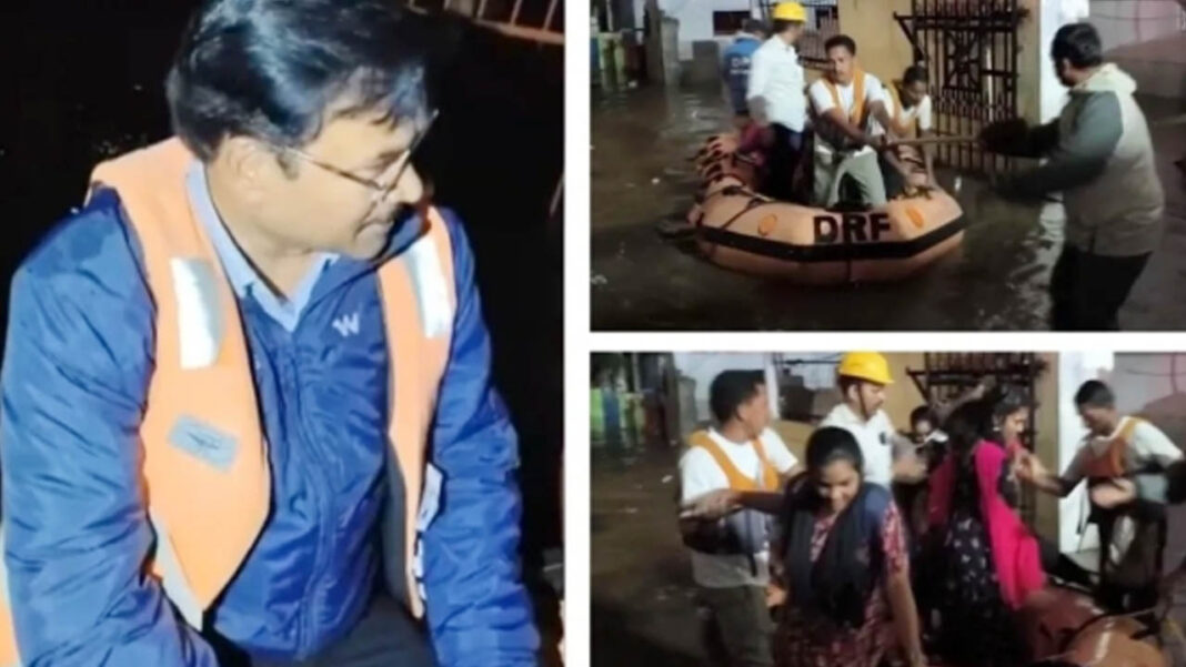 Heavy rain | వరదలో చిక్కుకున్న ఉద్యోగులు.. బోట్ల సాయంతో బయటకు..