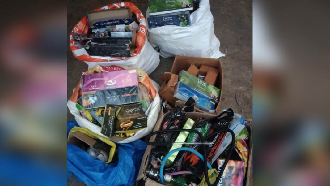 Police raids | పాన్ షాపులపై పోలీసుల దాడులు.. రూ. 1.4 లక్షల విలువ చేసే హుక్కా, టొబాకో పదార్థాలు స్వాధీనం