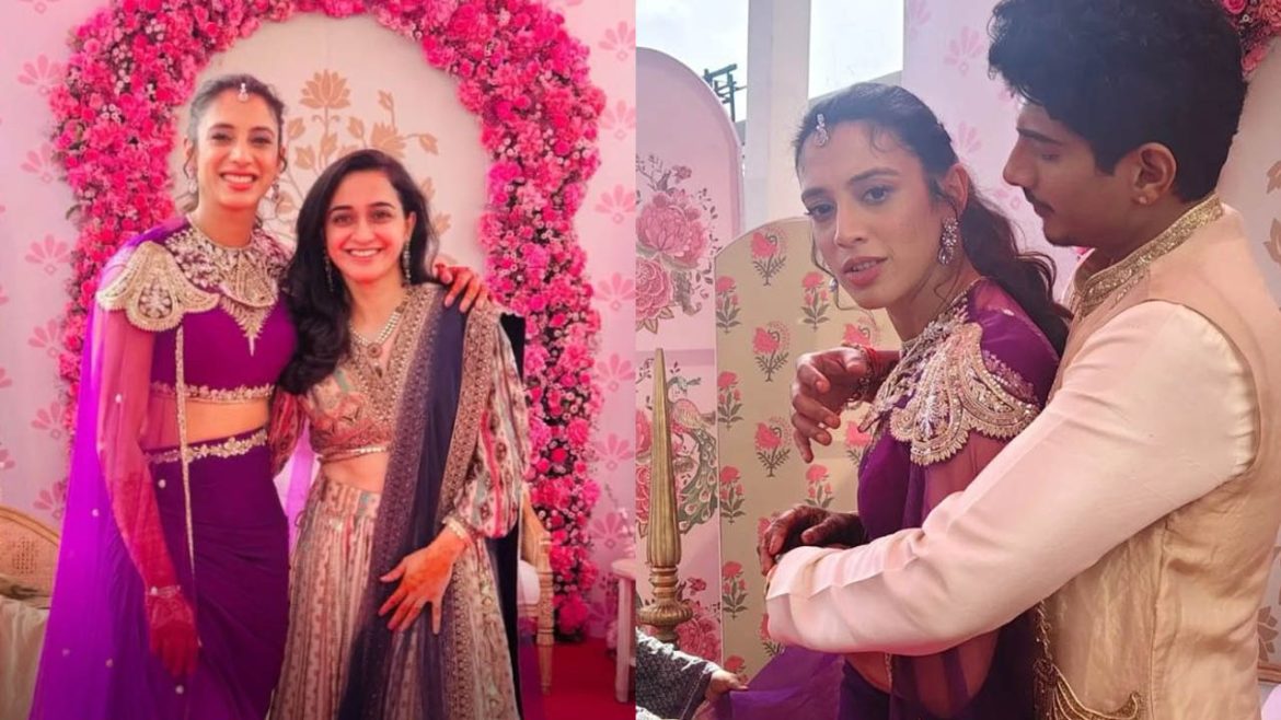 smriti mandhana wedding celebrations | అట్ట‌హాసంగా స్మృతి మంధాన మెహందీ వేడుక‌లు.. తోటి క్రికెట‌ర్ల సంద‌డి..!