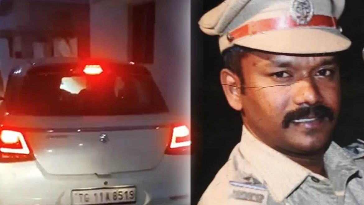HIT to sub-inspector | ఎస్సై పైకి కారును దూకించిన మందుబాబు.. అధికారికి తీవ్ర గాయాలు